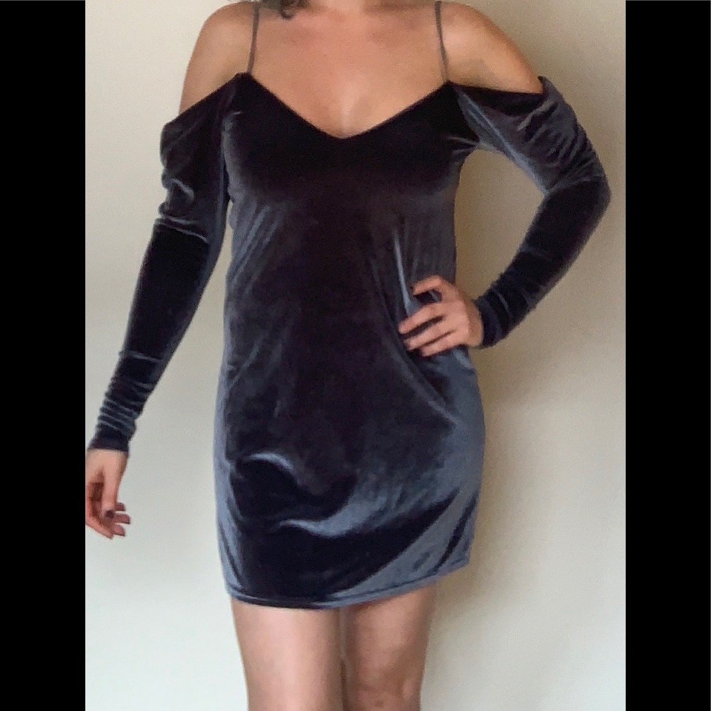 Velvet off Shouder dress